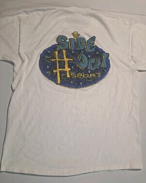 Vintage 90s Sideout Surf T Shirt Mens X-Large Single Stitch Surfing